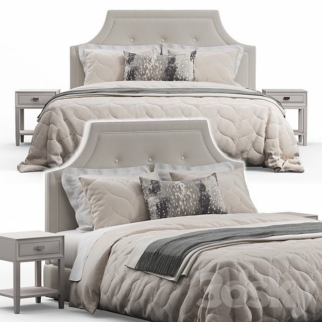 Arched Tufted Headboard Bed
