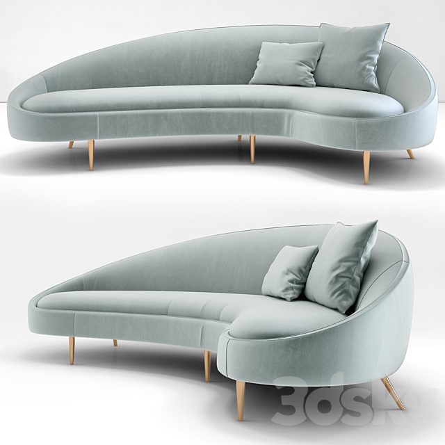 Jonathan Adler Ether Curved Sofa