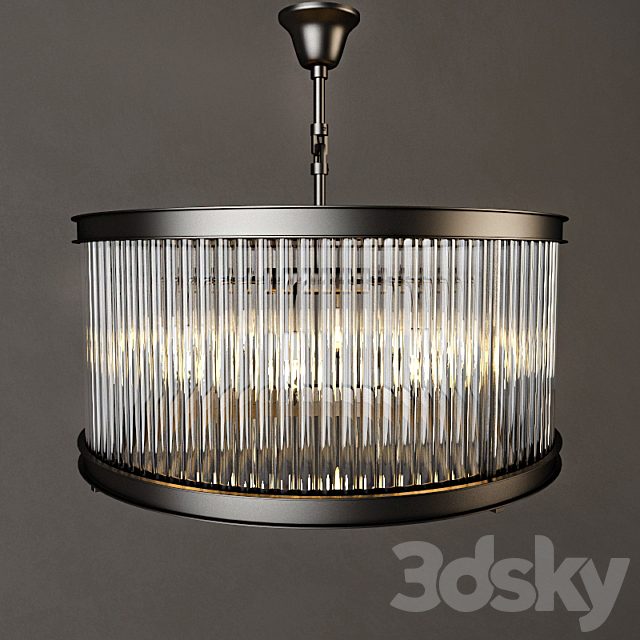 RH 1920S ESSEX CRYSTAL ROD CHANDELIER MEDIUM