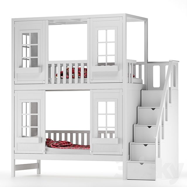 Children's bed Palazzo with a chest of drawers