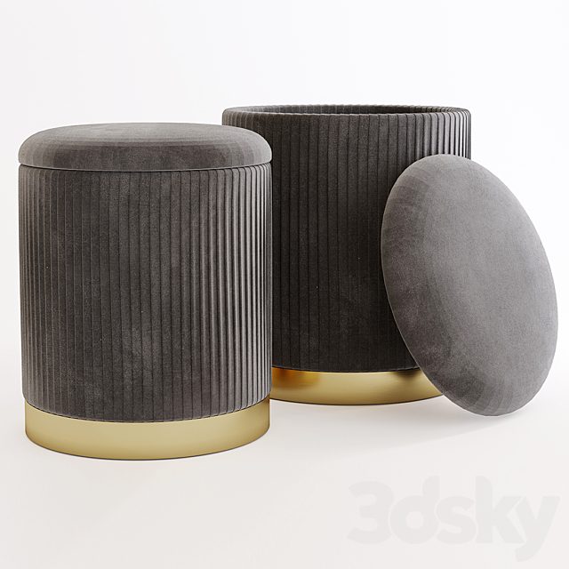 MY19A205A (small + big) Geneva Ottoman 2 Set