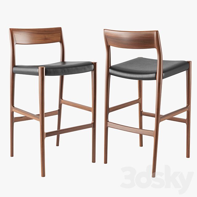 Moller Model 77B bar stool