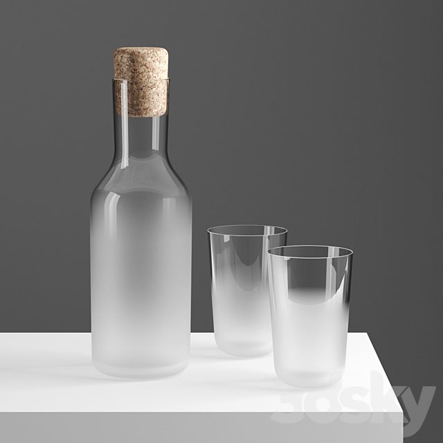 Frost glass and carafe by Front for Stelton