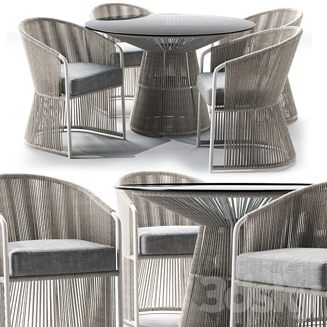 Tibidabo Table and Tibidabo Dining Armchair