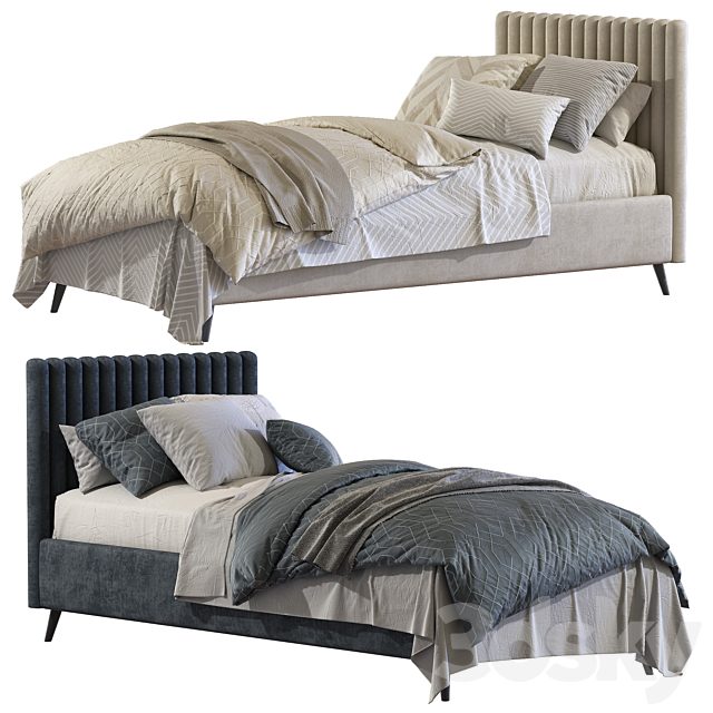 Bed with a soft headboard 4