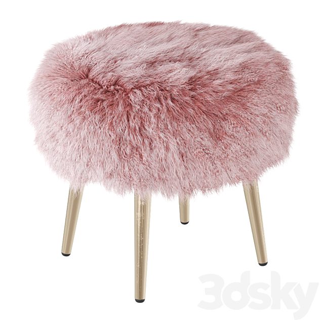 Round chair fur 2