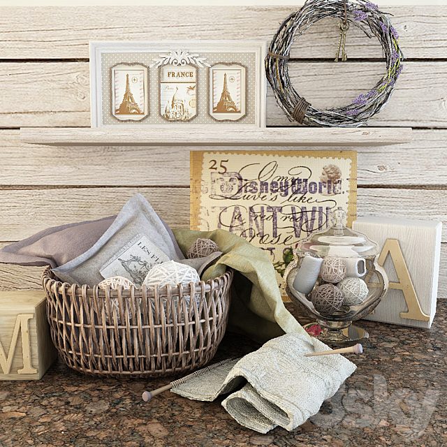 Decor with a basket