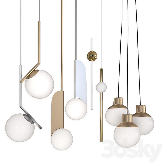 Collection Pendants set 15 Lampatron Neo - B LUX C Ball - Mass light