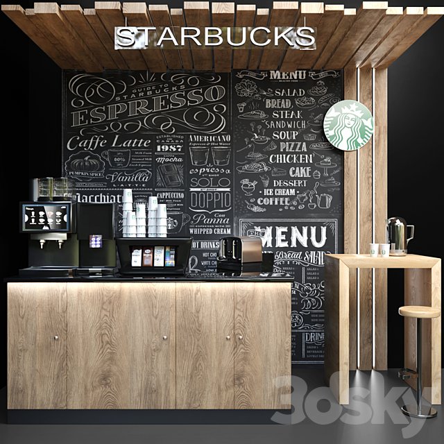 Coffee point Starbucks. Cafe