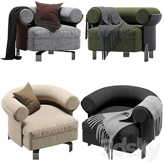 Minotti Mattia armchair 4 colors version