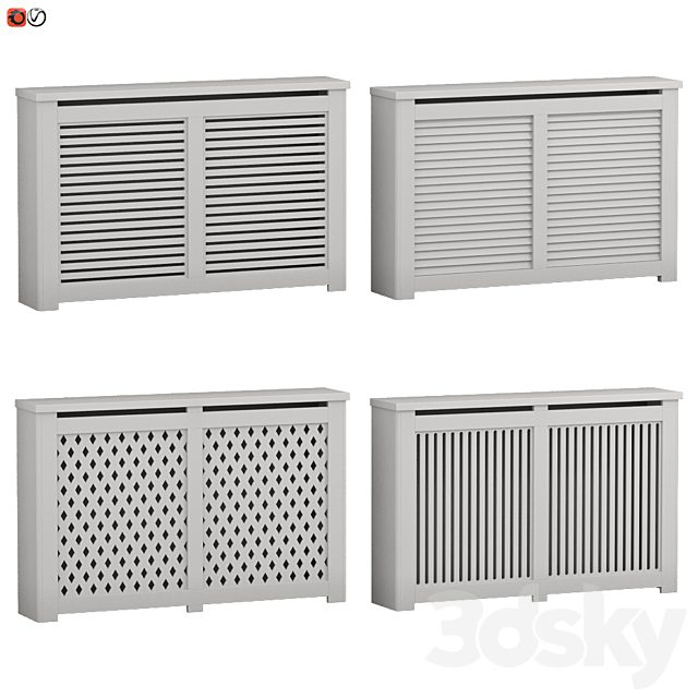 Decorative radiator screen set 03