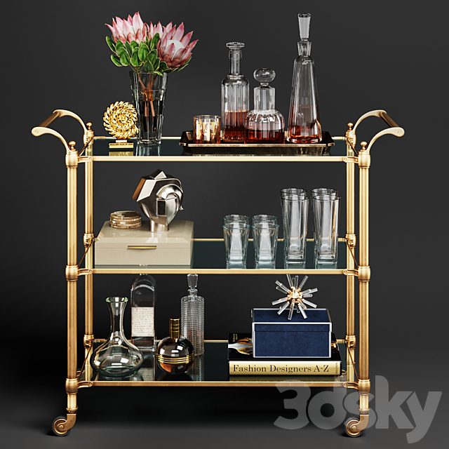 Williams Sonoma Beckett Bar Cart