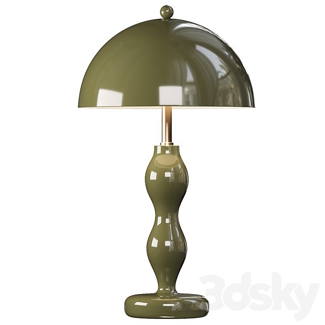NV Gallery Powers Olive Green Table Lamp