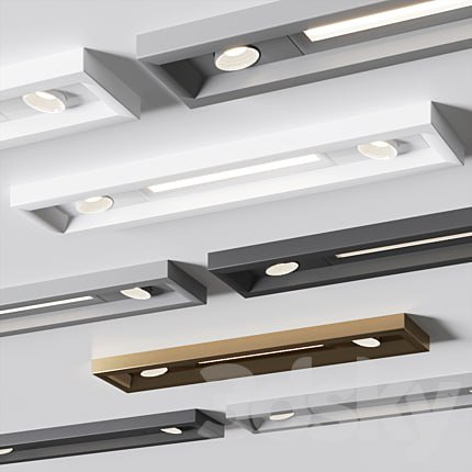 Modular Lighting Fixtures QBINI GENERAL LED recessed ceiling lamp Design by Florent Coirier Collection Qbini
