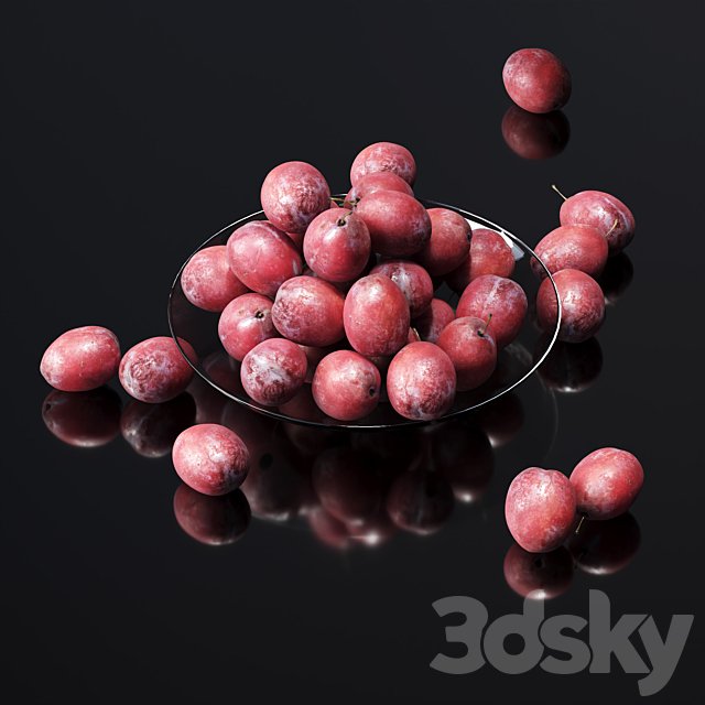 Plums on a plate