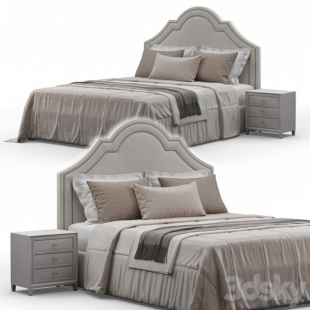 Queen Madison Crown Headboard Bed