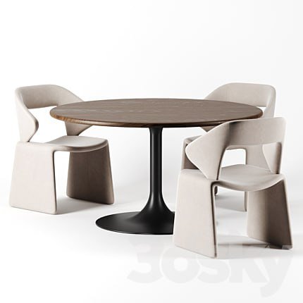 Suit chair dining set by Artifort