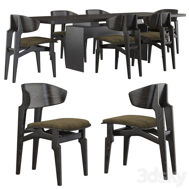 Okha Basilisk chair / Okha Bison table