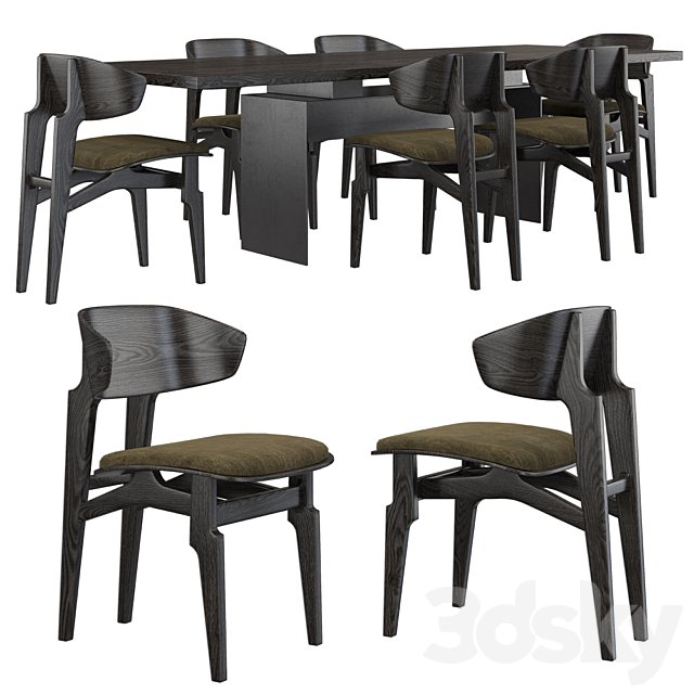 Okha Basilisk chair / Okha Bison table