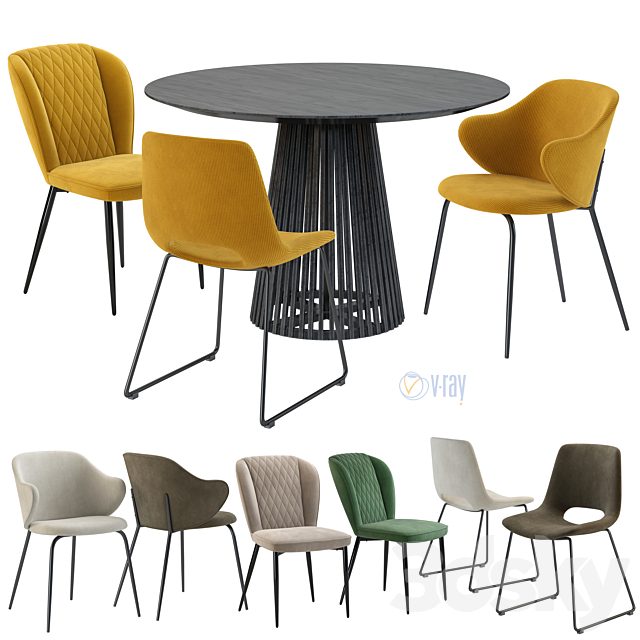 La Forma Irune Table Suanne Ziggy Chair M 44 Vetro Mebel