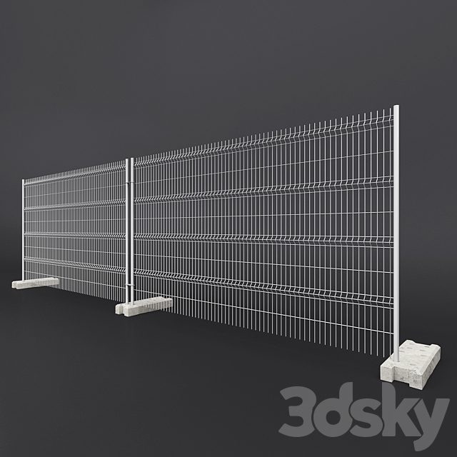 Temporary fencing with concrete base