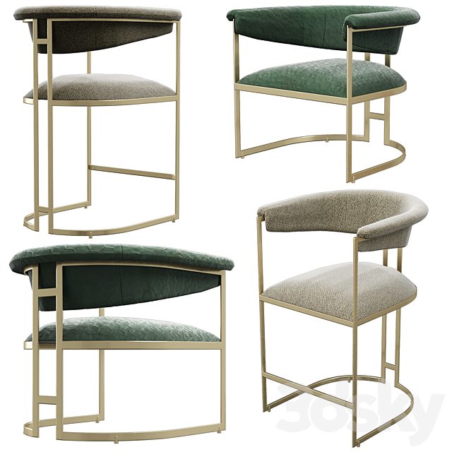 Anouka armchair and barstool from hamilton conte