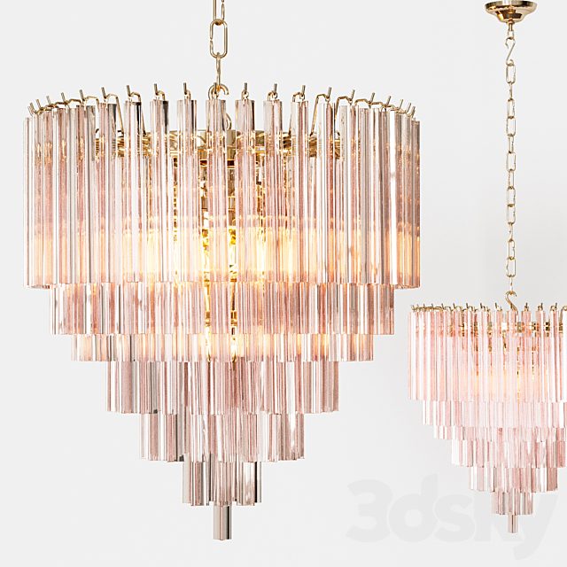 Eichholtz CHANDELIER NOVA rose glass