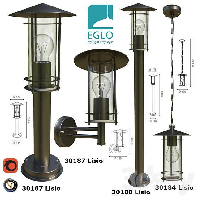 Street lights Lisio Eglo