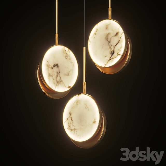 Marble Disc Pendant Lamp Lamar