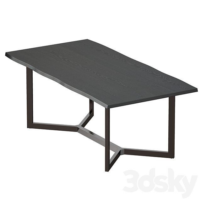 Verge Black Live Edge Dining Tables (Crate and Barrel)