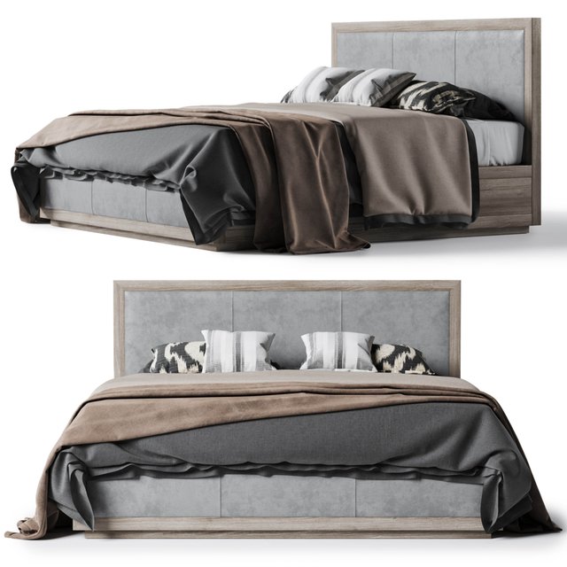 Restoration Hardware Kempton fabric platform bed