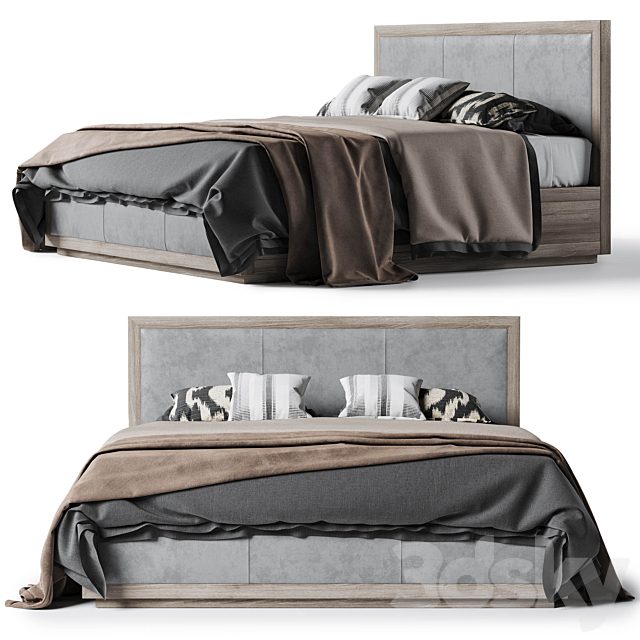 Restoration Hardware Kempton fabric platform bed