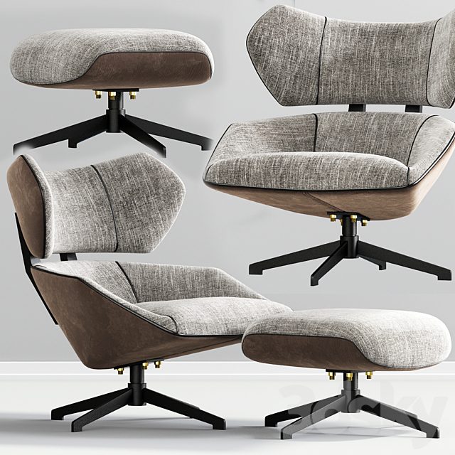 Camila armchair and pouf