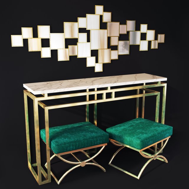 Art Deco dressing table / console. Console table by Lux Design