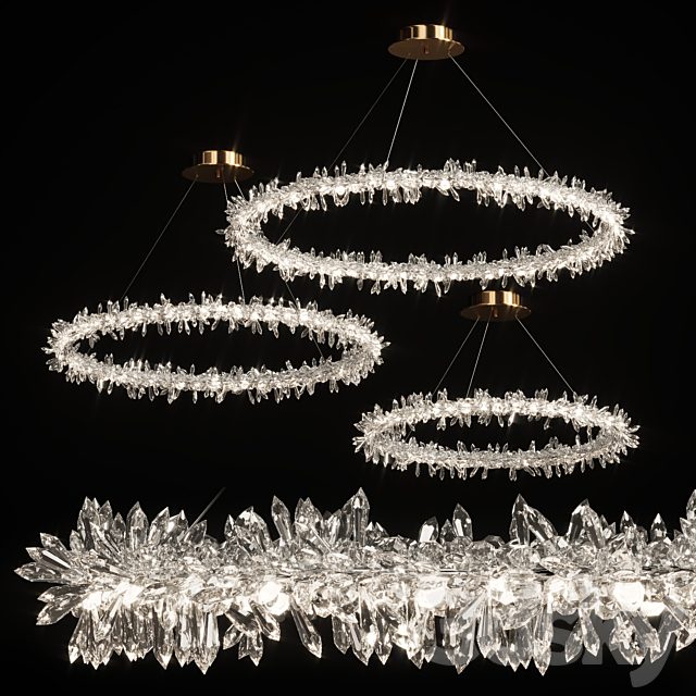 Crystal ring chandelier SIBYL
