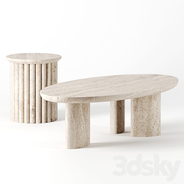 Coffee tables set by mcguire furniture