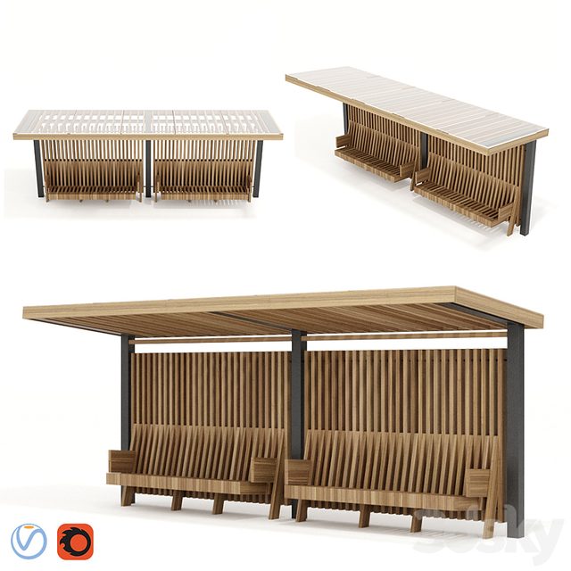 Canopy with benches