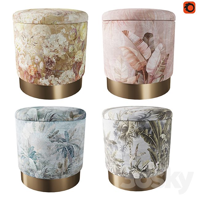 Set of ottomans 4