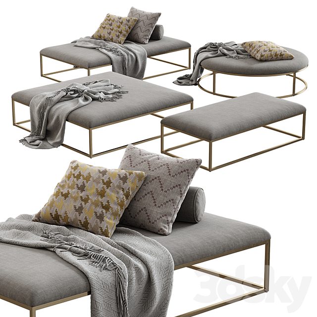 Restoration Hardware / Nicholas Fabric Coffee Ottoman