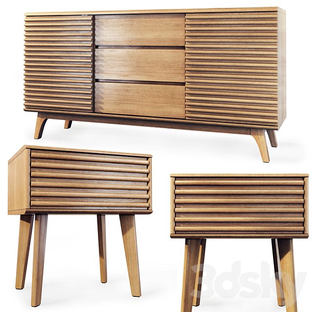 Chest of drawers and cabinet Wigington. Sideboard, nightstand by George Oliver