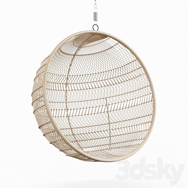 HKLiving - Rattan Hanging Bowl Chair - Natural Bohemian