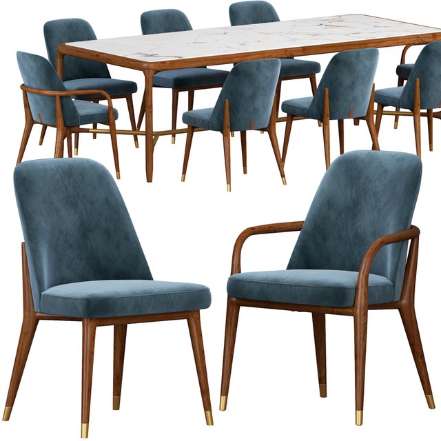Ulivi Lise chair and ELISEE RECT table