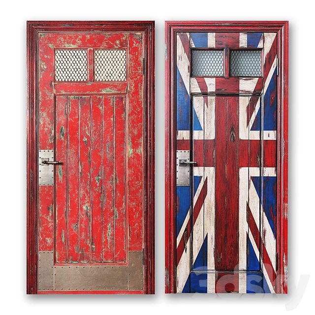 Loft style doors flag