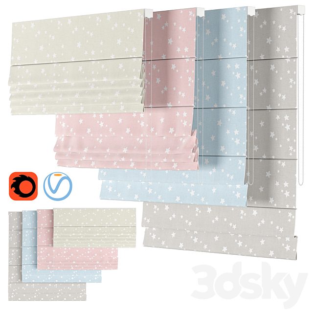 Roman Curtains 36 | Twinkling Stars