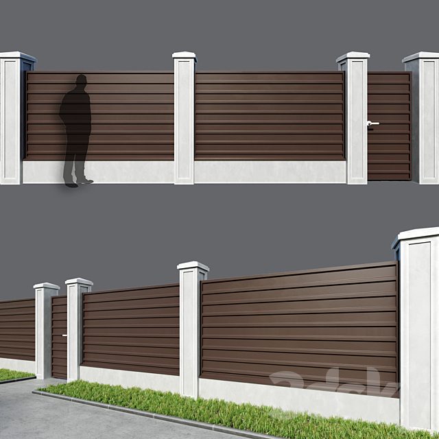 Fence made of corrugated board 5 options