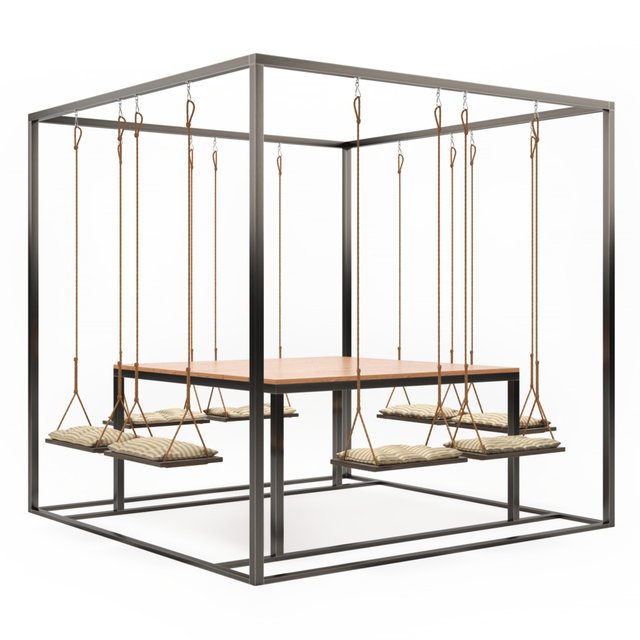Garden swing table