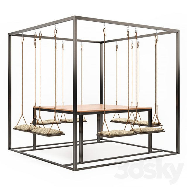 Garden swing table