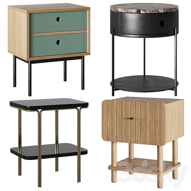 Bedside table Nyjo, Groove, Talbingo, Luxore