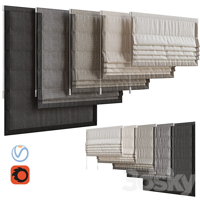 Set of Roman blinds 7