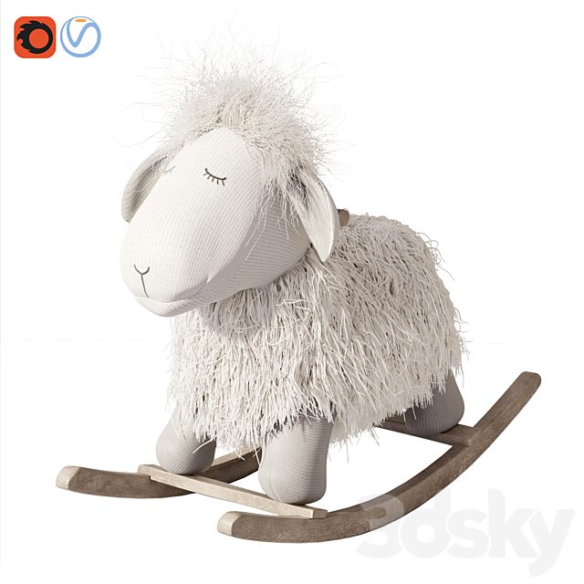 Rocking Lamb chair toy Rocker for Kids